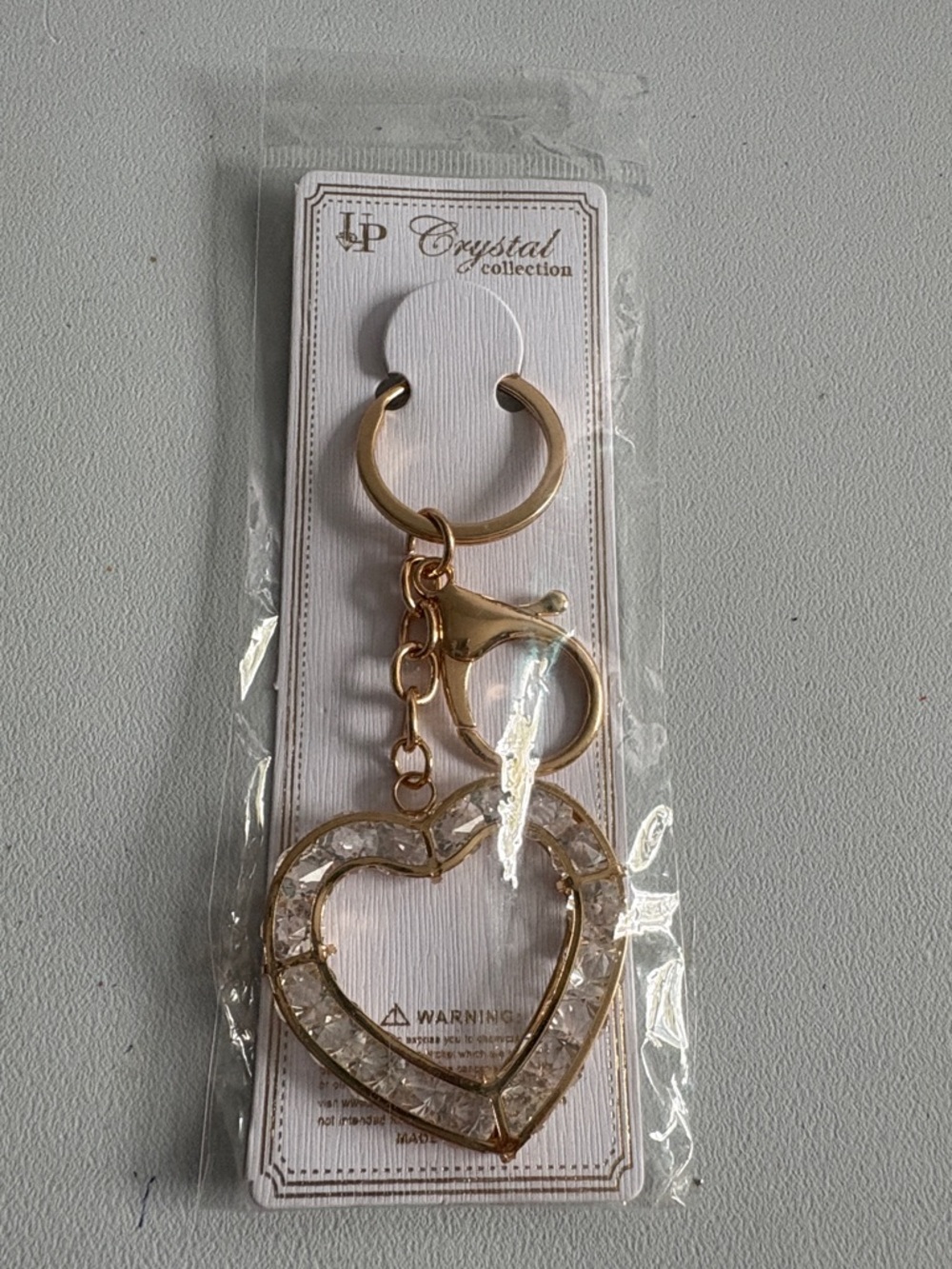 Crystal Collection Gold Heart Key & Card Holder
